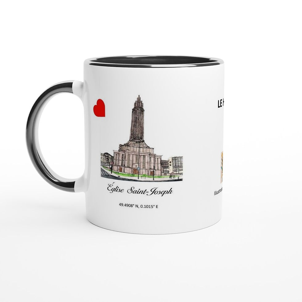 Miniature : Illustration Le Havre - Église Saint-Joseph | Mug à café 325ml