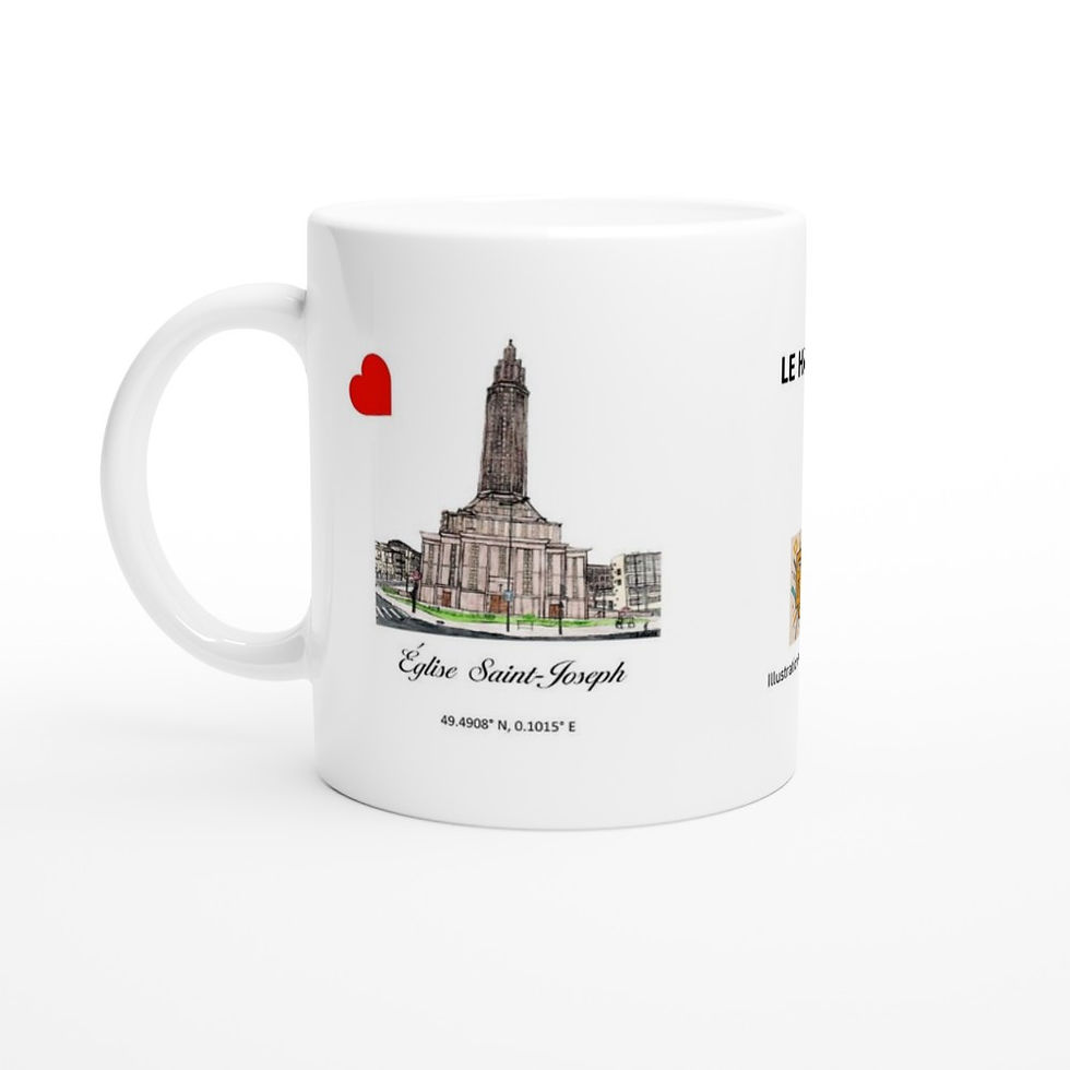 Miniature : Illustration Le Havre - Église Saint-Joseph | Mug à café 325ml