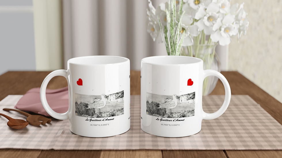 Miniature : Mug 325ml du Guetteur d'Amont sur la falaise d'Aval à Étretat