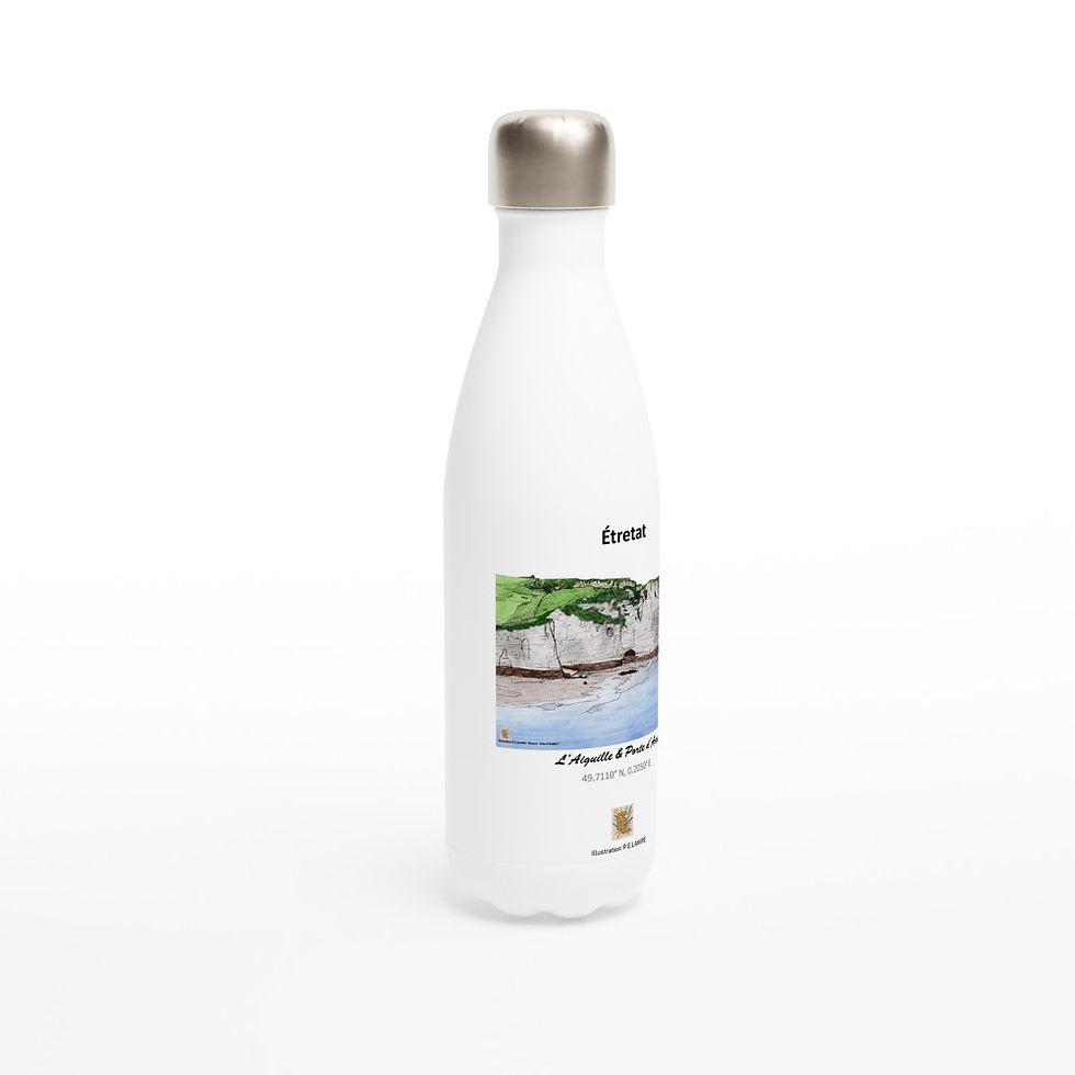 Miniature : Gourde isotherme 483ml de la Falaise d'Aval avec son Aiguille à Étretat