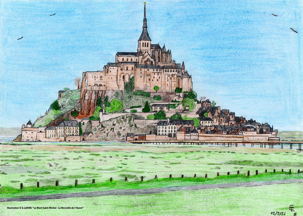Poster papier type Mat premium 200g/m² du Mont Saint-Michel - A4/A3