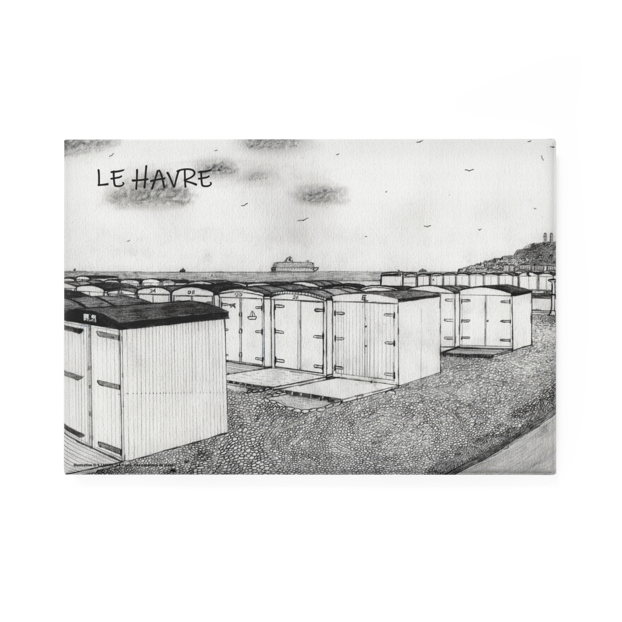Magnet cabanes de plages de le Havre