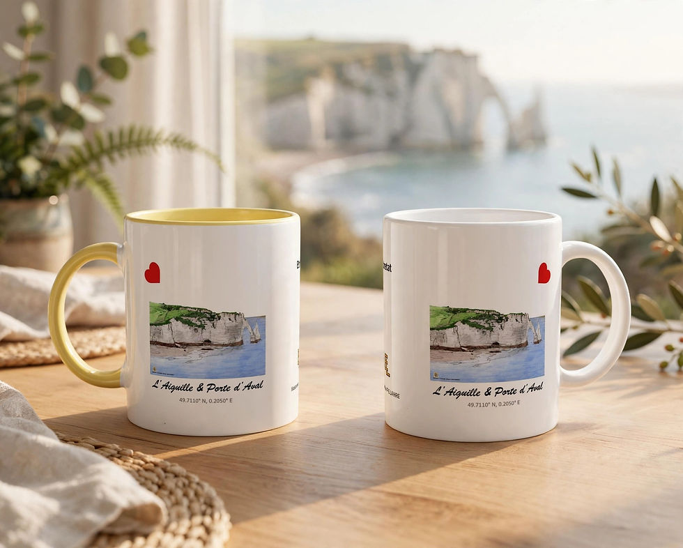 Mug en céramique Etretat - L'Aiguille & Porte d'Aval