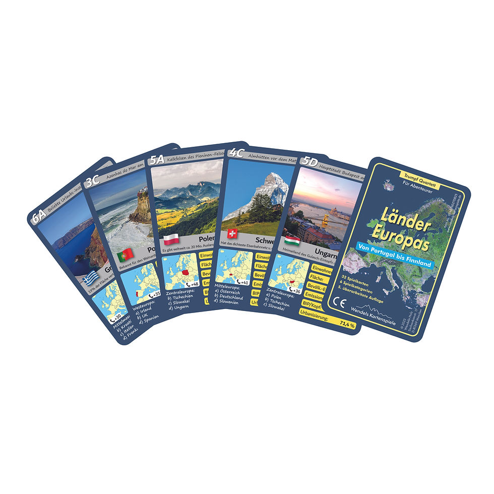 Miniaturbild: 2er-Set Länder Quartette: Ferne Länder und Länder Europas Trumpf Quartett