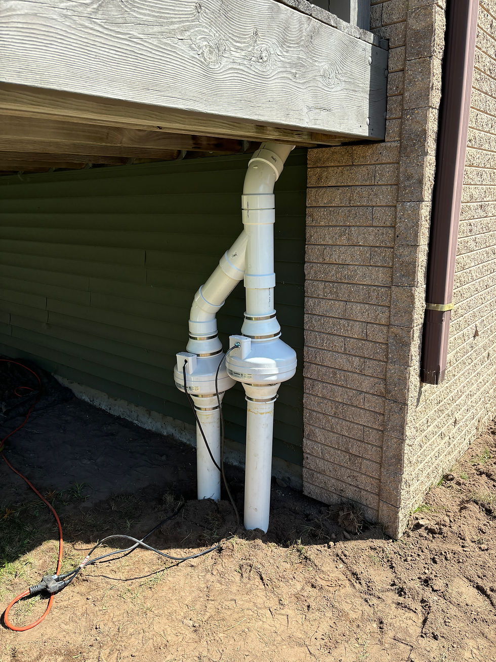 Completed Outdoor Radon System