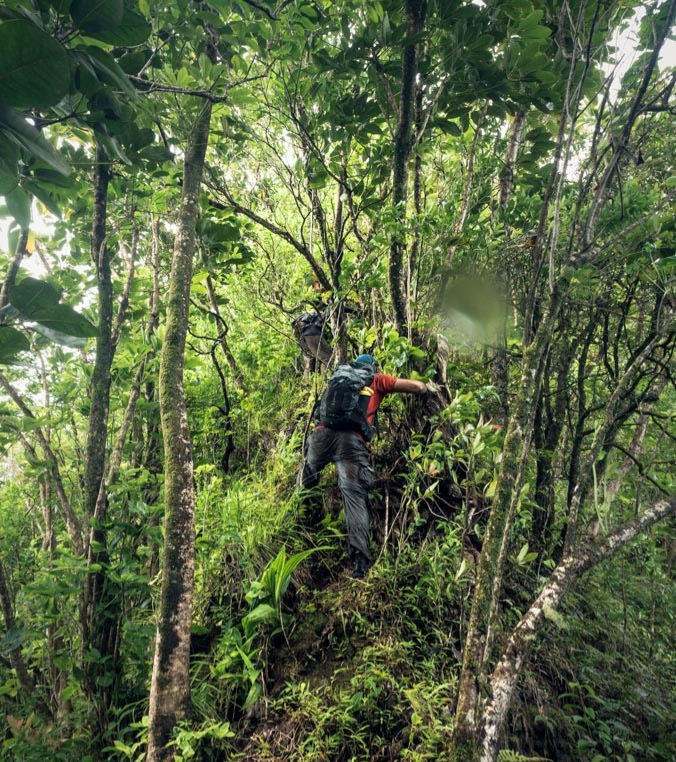 hiking up kalahaku