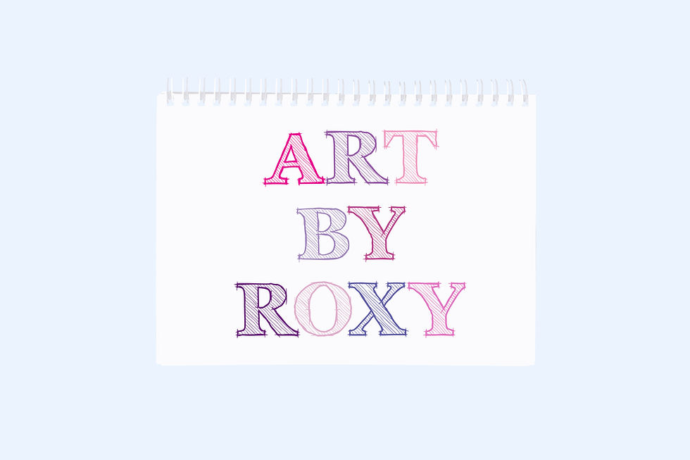 personalized art doodle pad - pink & purple chalk lettering