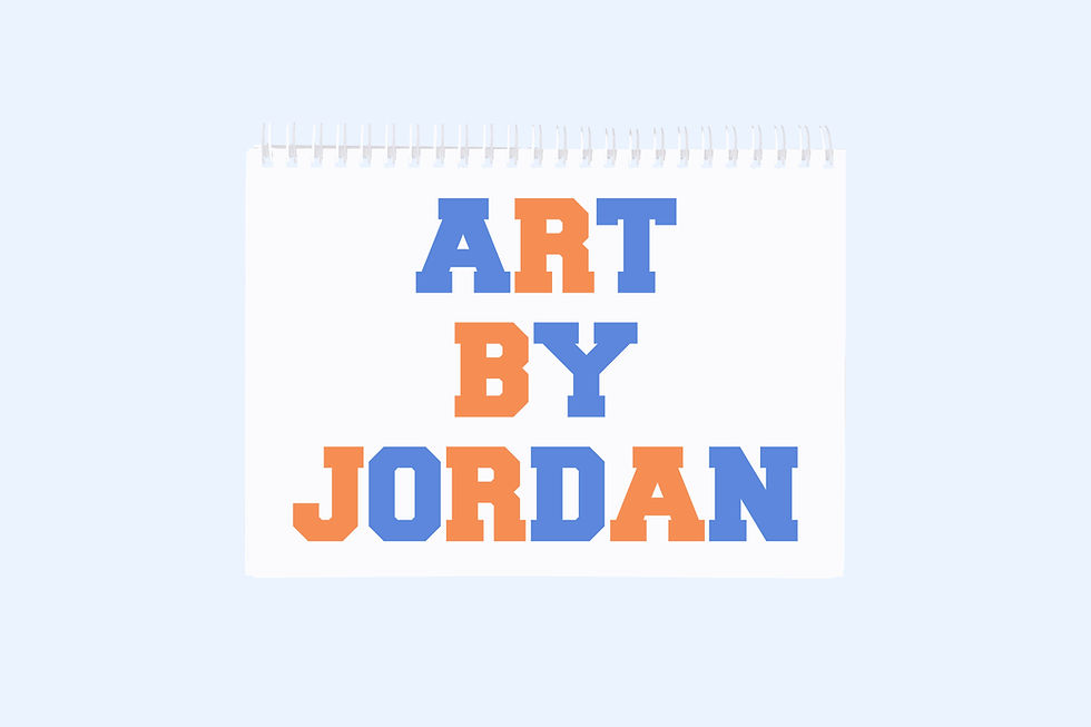 personalized art doodle pad - sports lettering