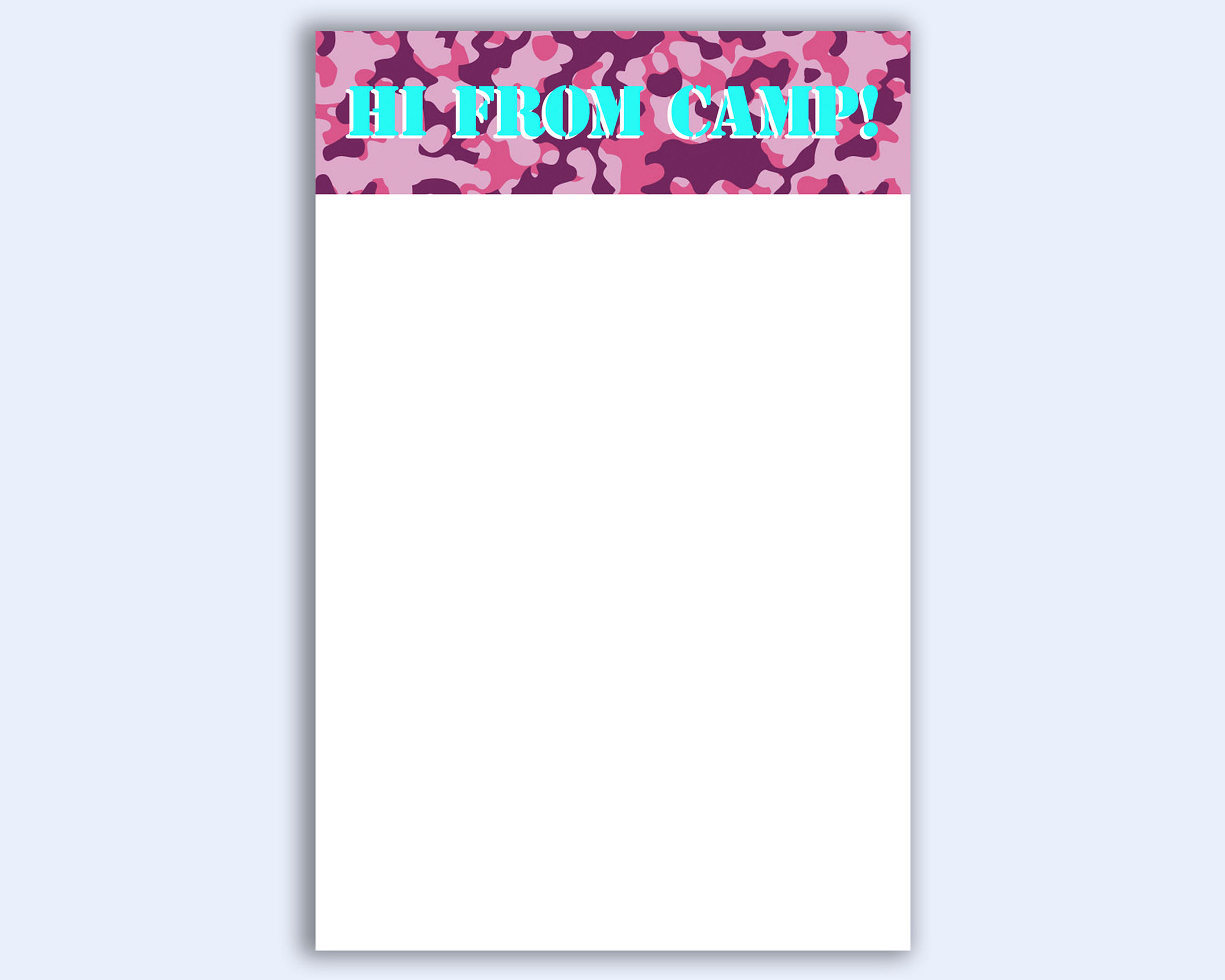 Pink Camo - Loose Notepad Sheets