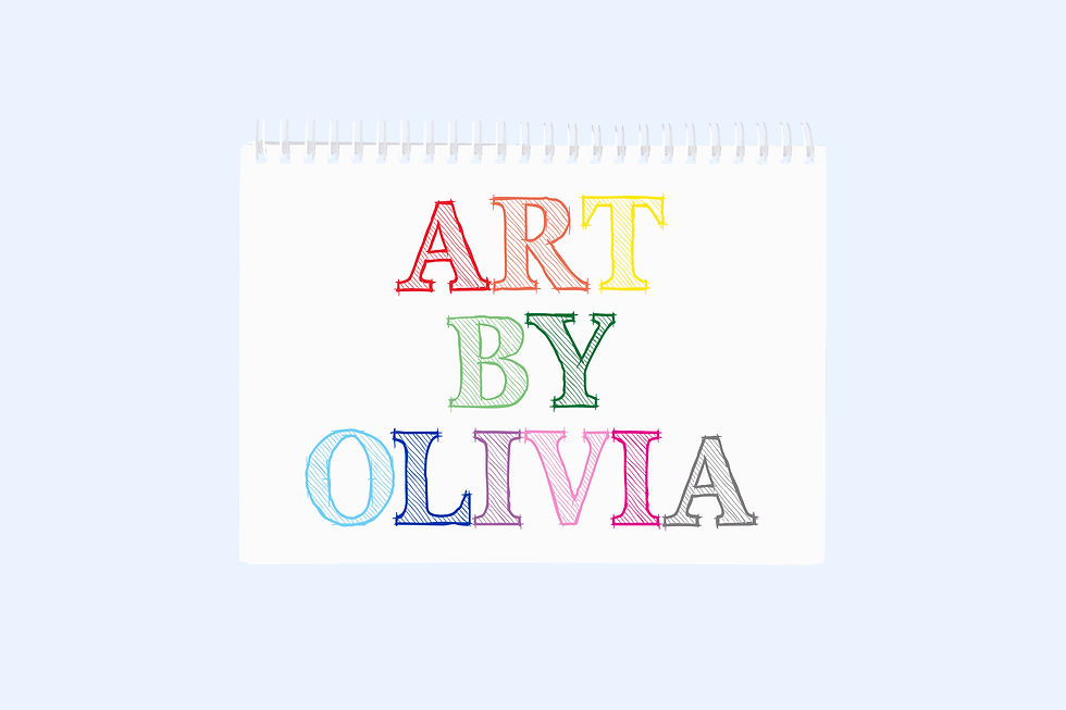 personalized art doodle pad - rainbow chalk lettering
