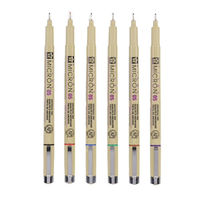 Thumbnail: Pigma Micron 05 Fineliner Set | 6 colours