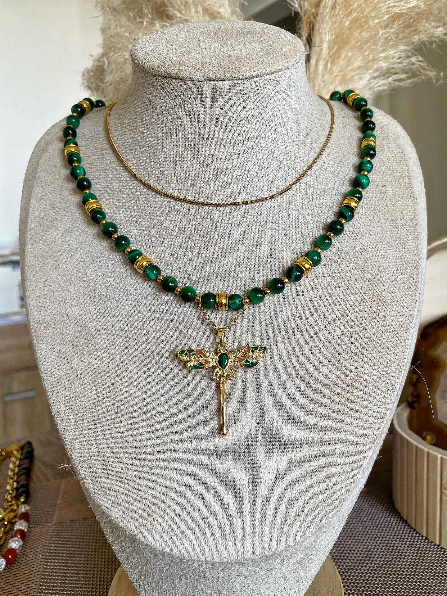 Collier « La Libellule Émeraude »