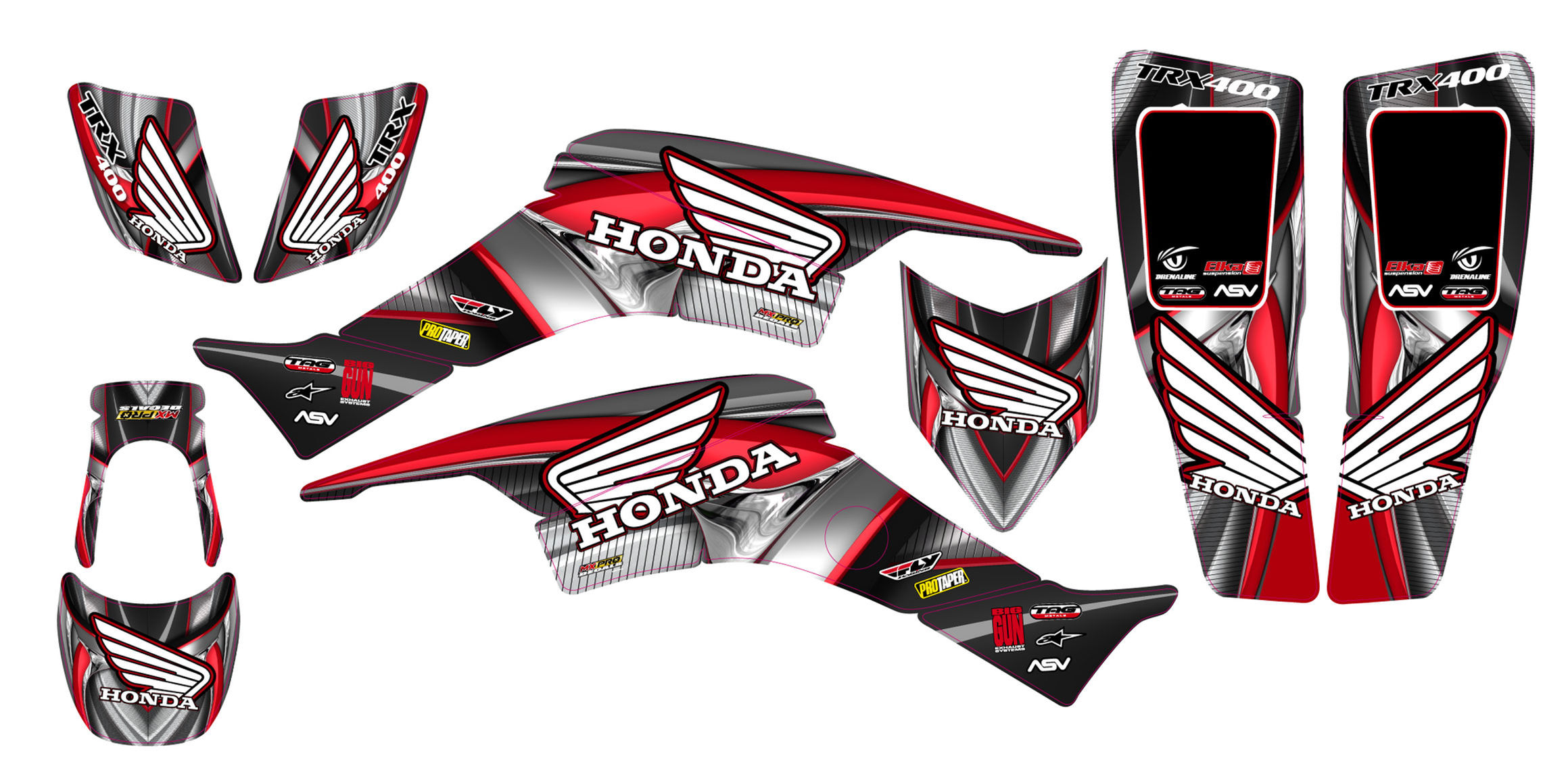 HondaTRX400 1999 to 2007 graphic kit