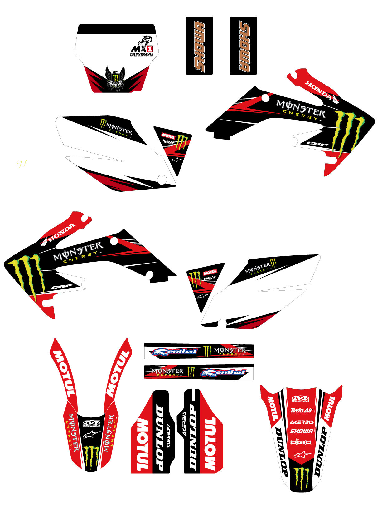 CRF 250R 04-05 %100 scale