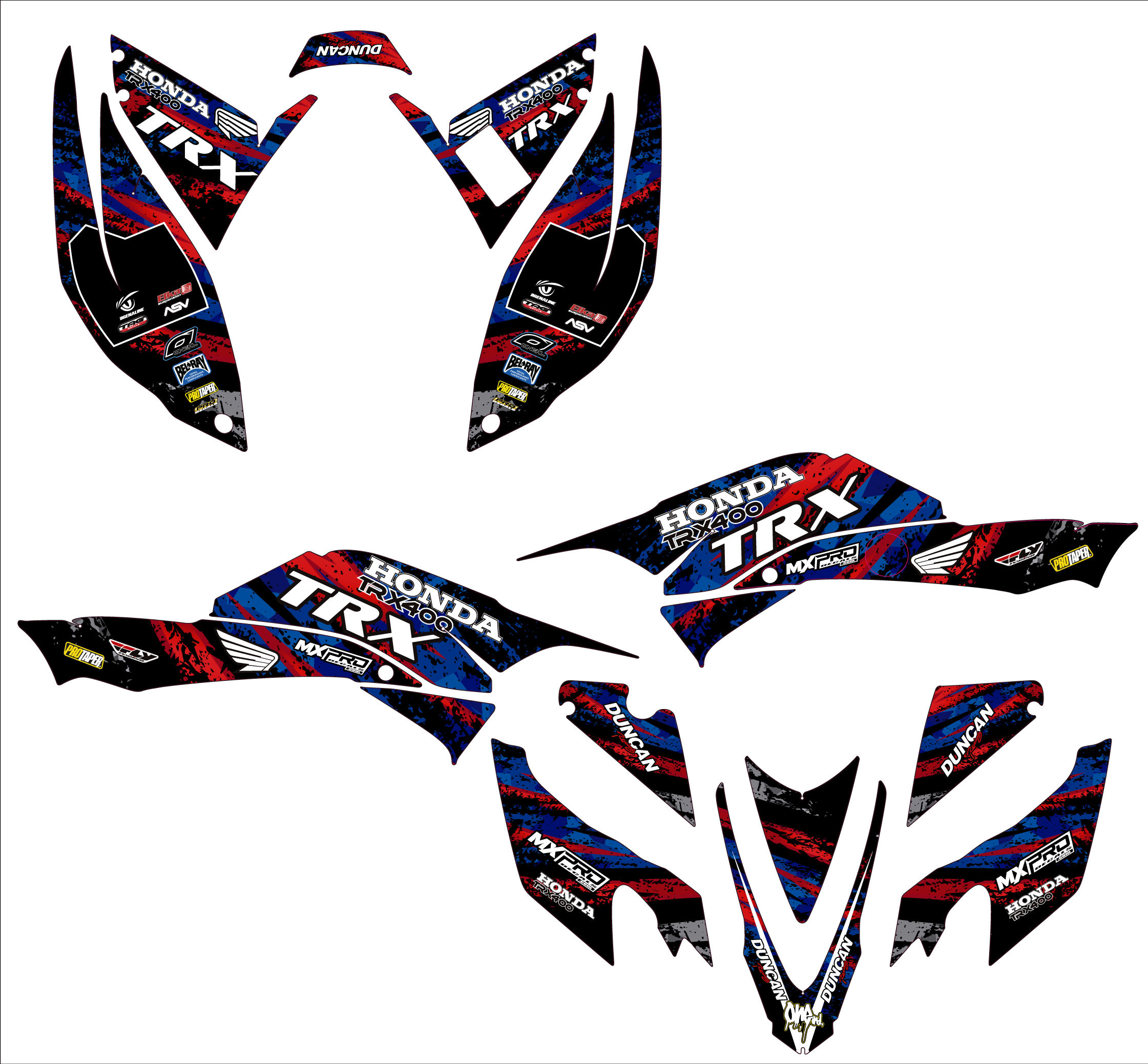 TRX400 2008 to 2019 graphic kit