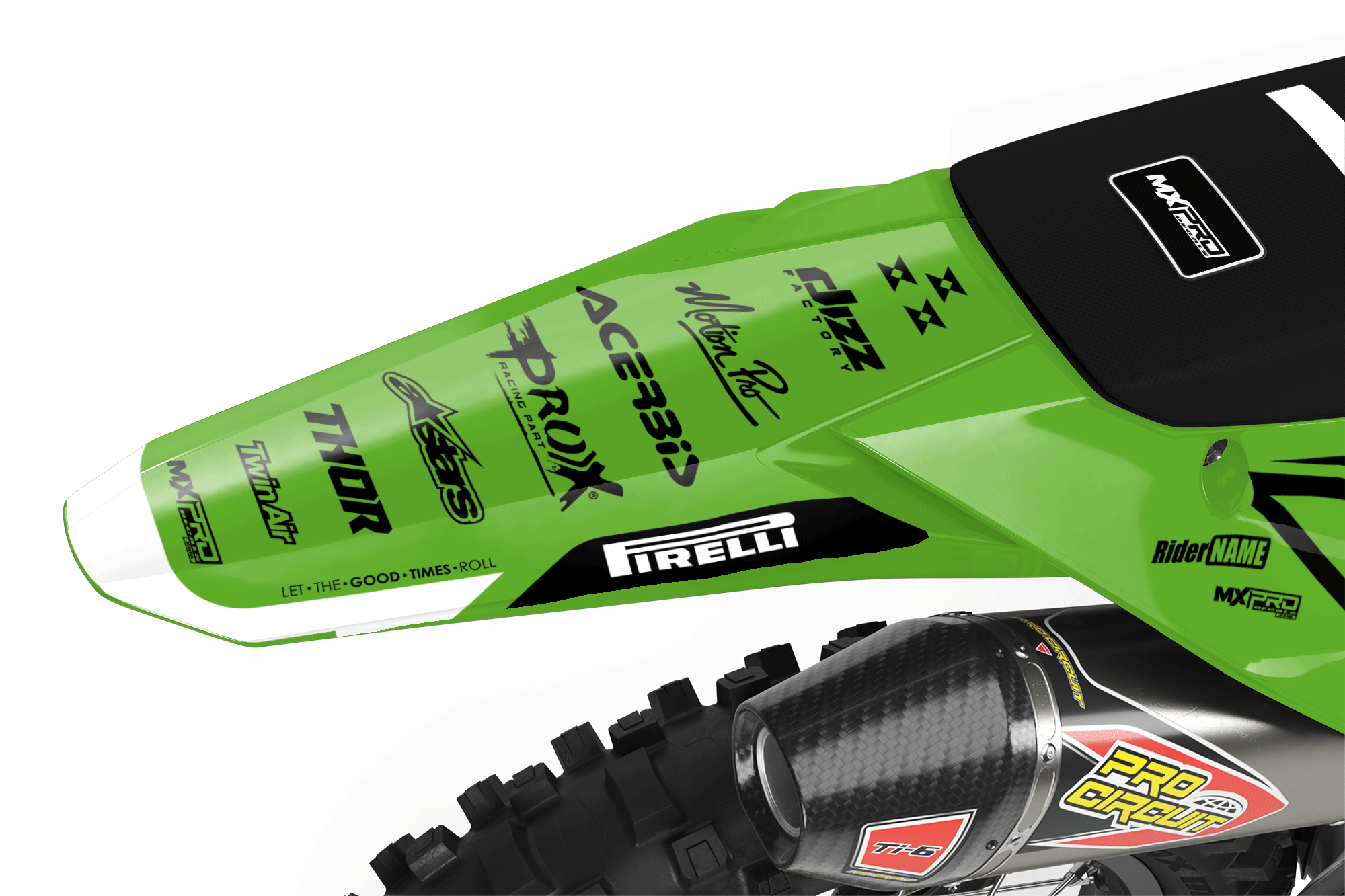 thumbnail image 2 of Adrenaline Addicts Rubberized Grip Tape Frame Guards For Kawasaki KX250 KX250F KX450 (2024-2025) - 2 Pairs 2 of 4