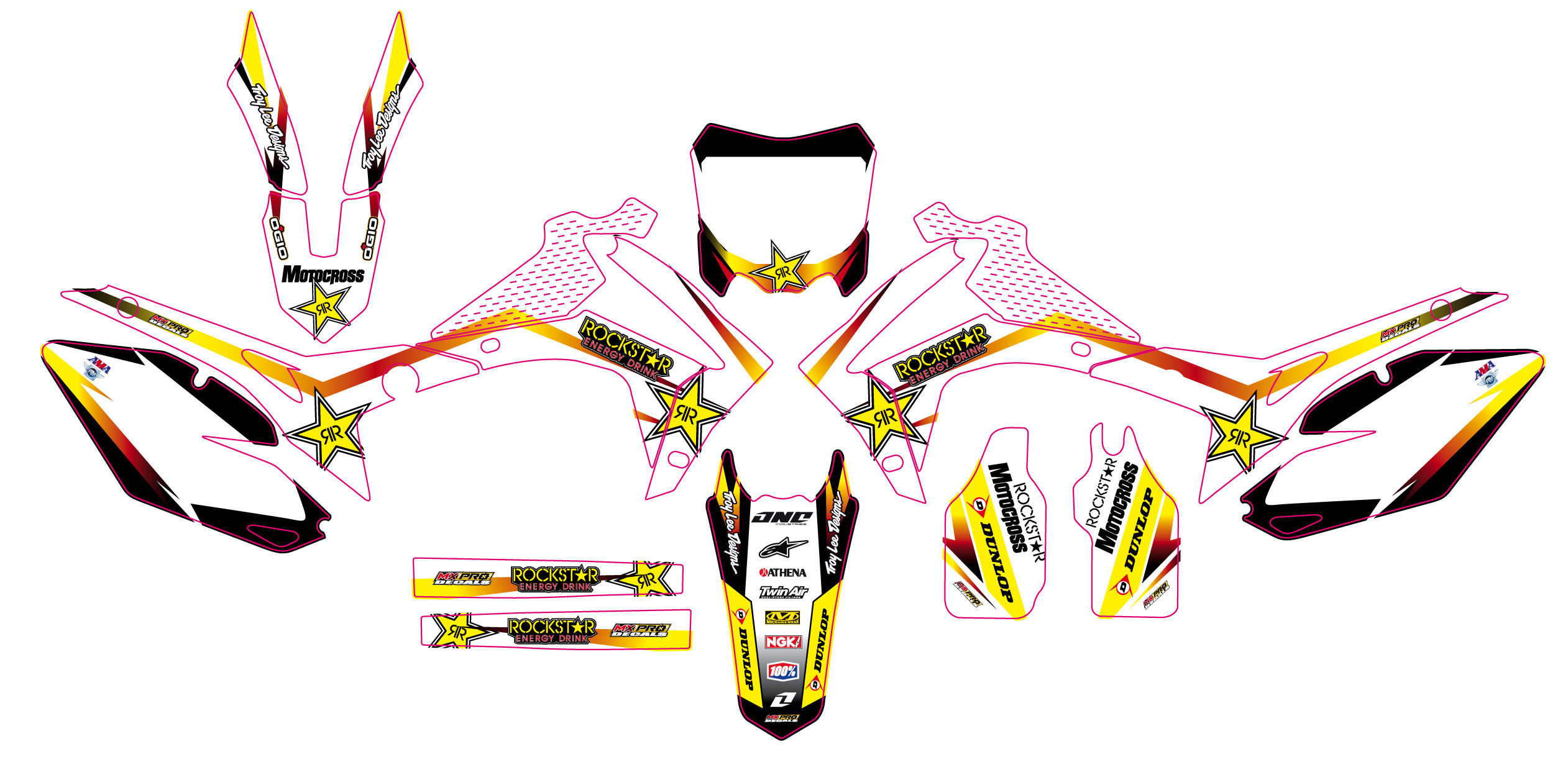 CRF450 13-16 CRF250 14-17 %100 scale