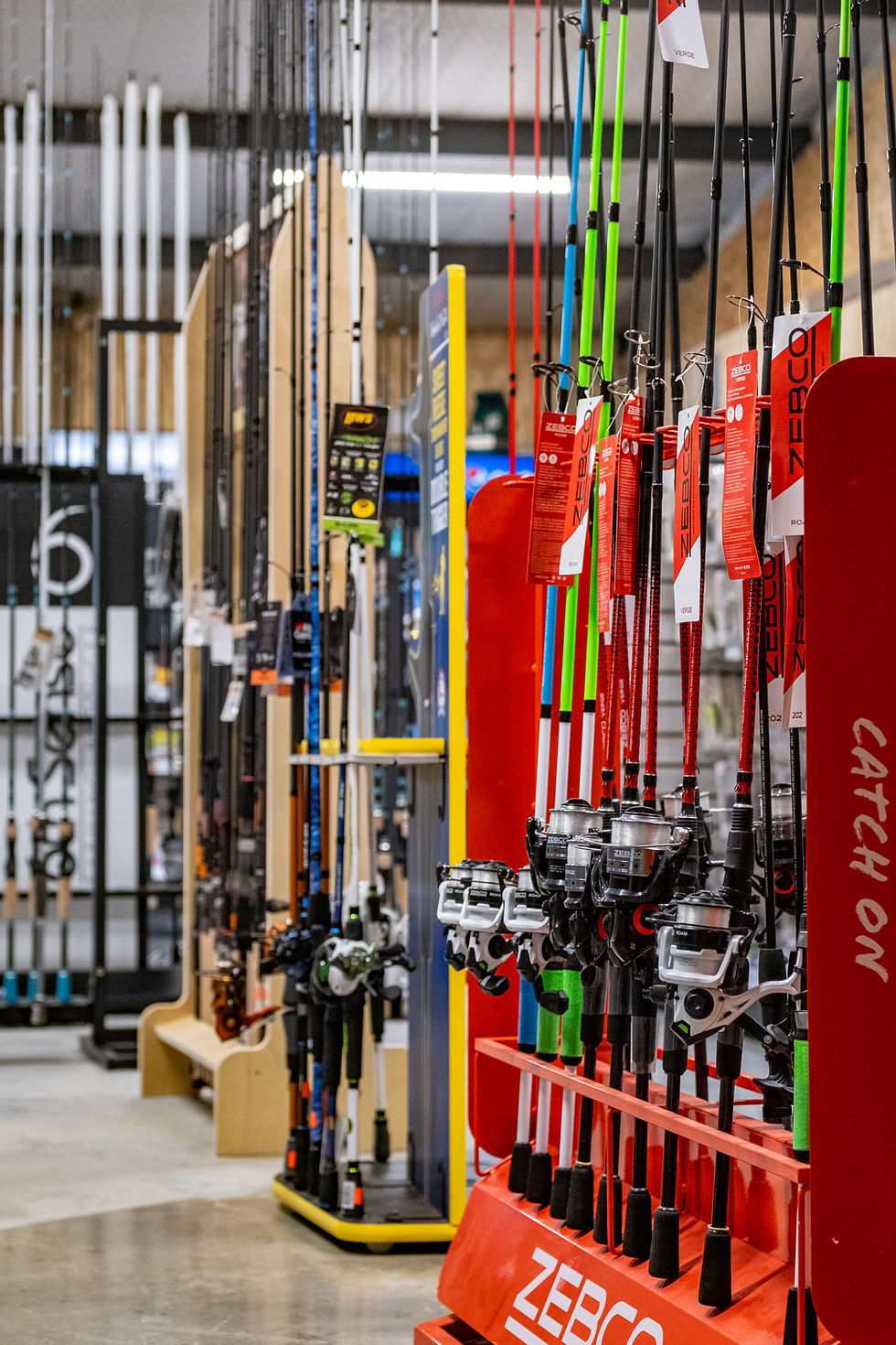 A look at some of the many fishing supplies available for purchase at Elm Creek Store.