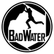 badwater bouldering logo, climber inside a camera aperature