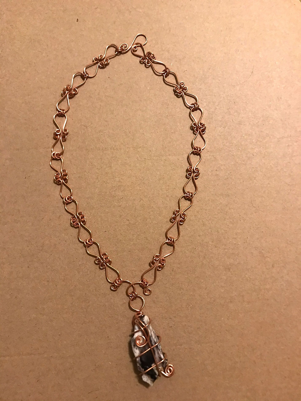 "Twisted Copper Handmade Necklace" (by Kim Collins)