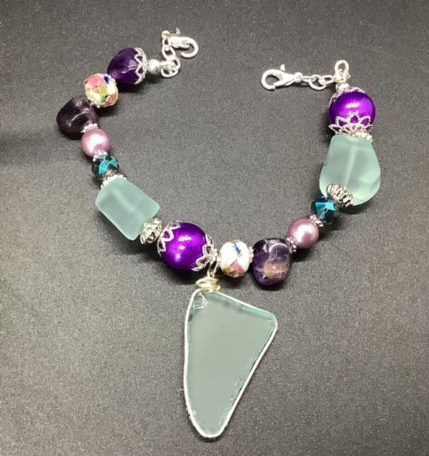 Thumbnail: Necklace #4 - Necklace, Bracelet AND Earring Set (by Christine & Cathy)