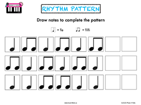 Rhythm Pattern worksheet