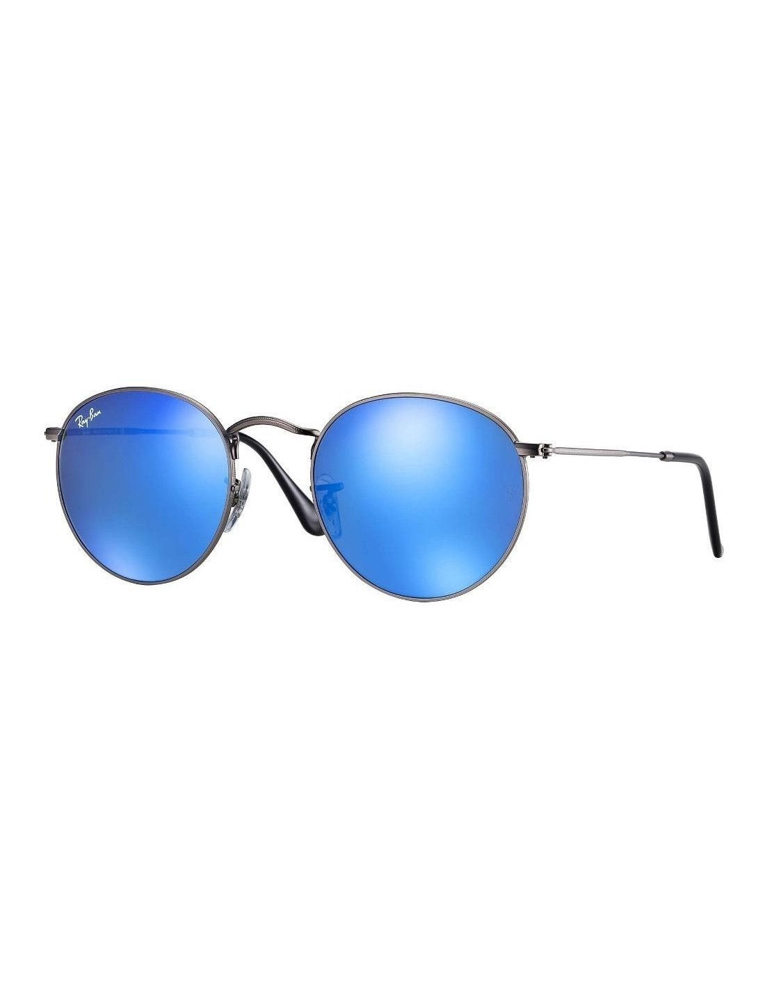 Ray Ban Rb3447 029/17 Round Metal Azul Espejo