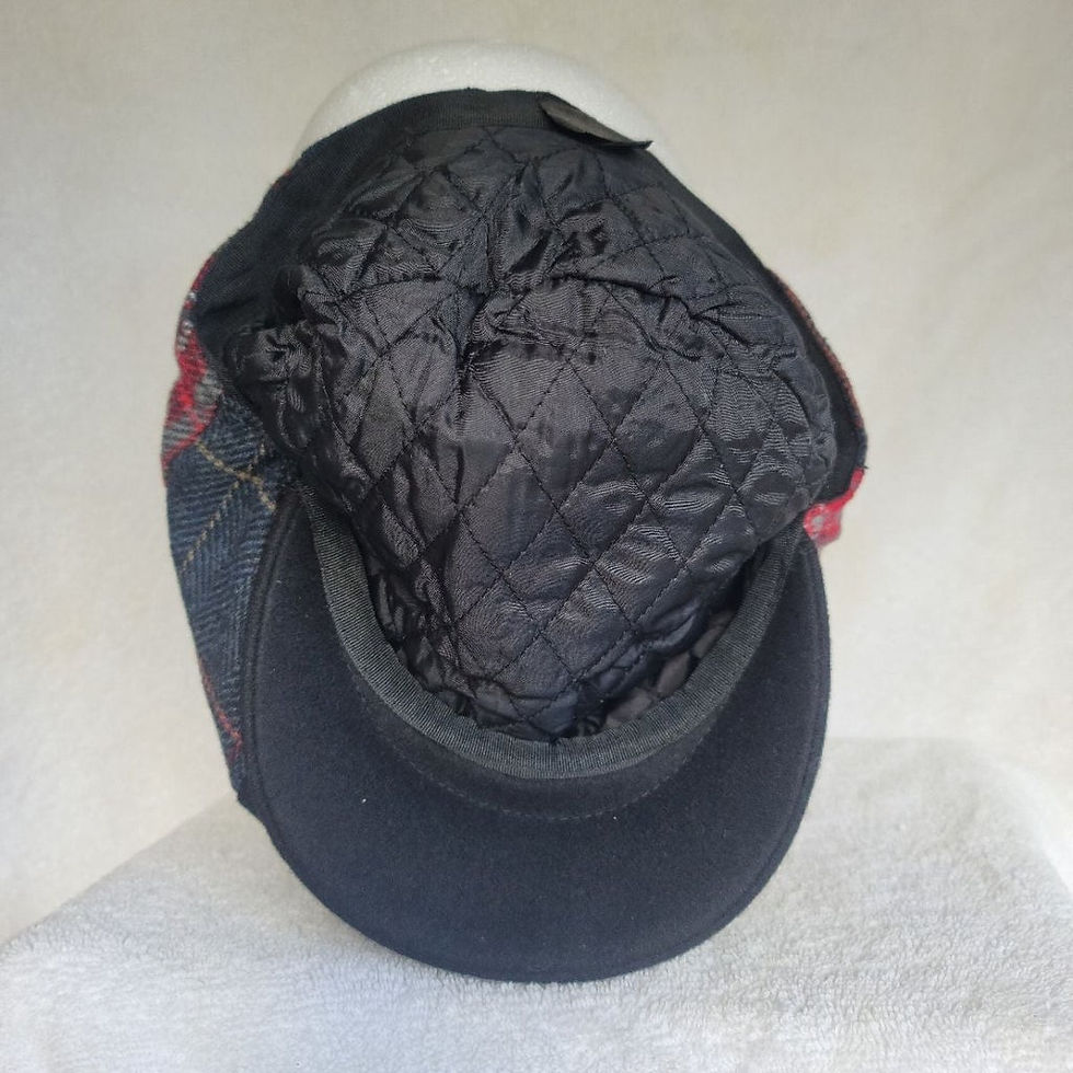 Thumbnail: Plaid Ascot Ivy Button Newsboy Applejack Wool Blend Hat