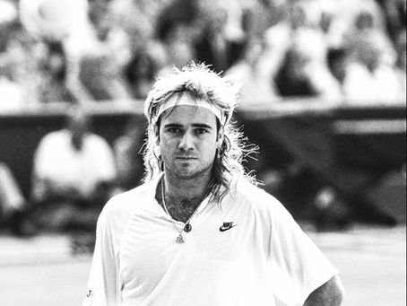 Andre Agassi, vintage photo.