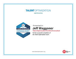 Talent Optimzation Consultant Certificat