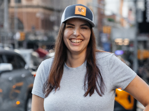 Stephanie Francois standing in NYC street
