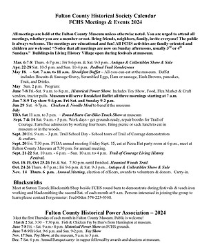FCHS Meeting and Events