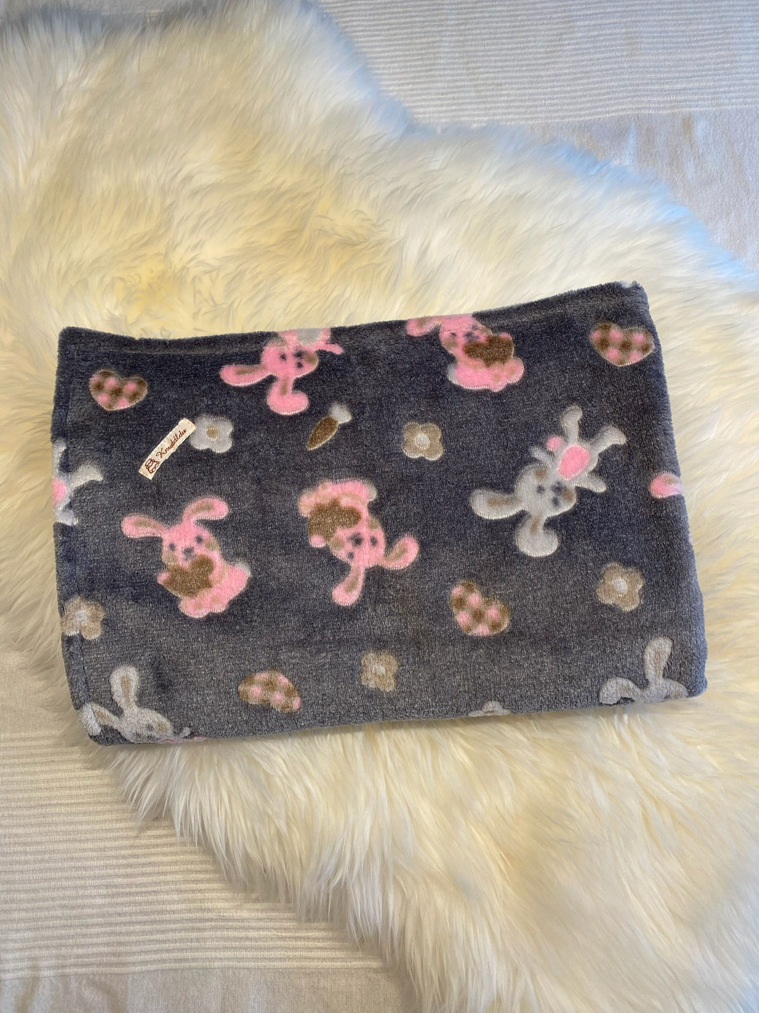 Kuscheldecke Motiv Häsli Rosa