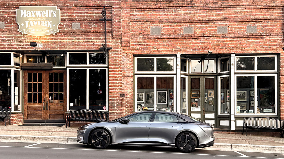 The Lucid Air looks fast, even when parked.