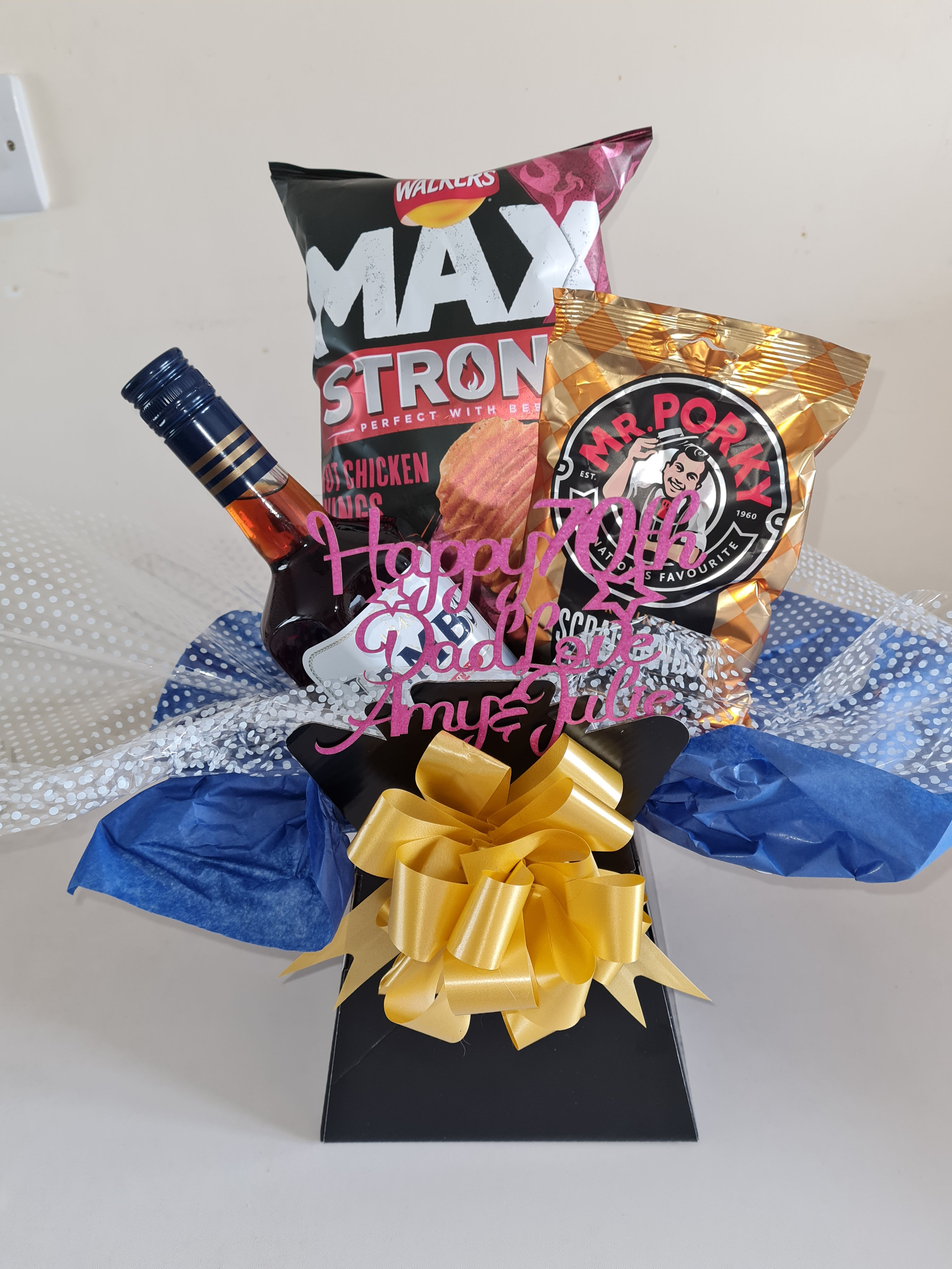 Adult bouquets with either a 70cl spirit or drink of your choice