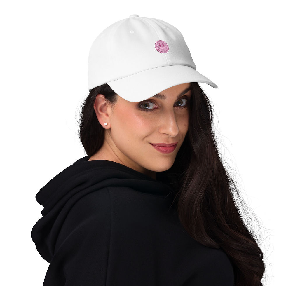 Thumbnail: Pink Smiley Dad Hat