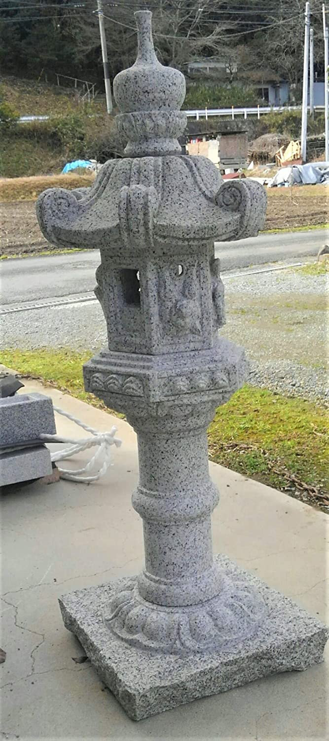 114御影石春日灯籠一式高さ110ｃｍ 配送施工付き 日帰り圏内のみ Isicyosekizai