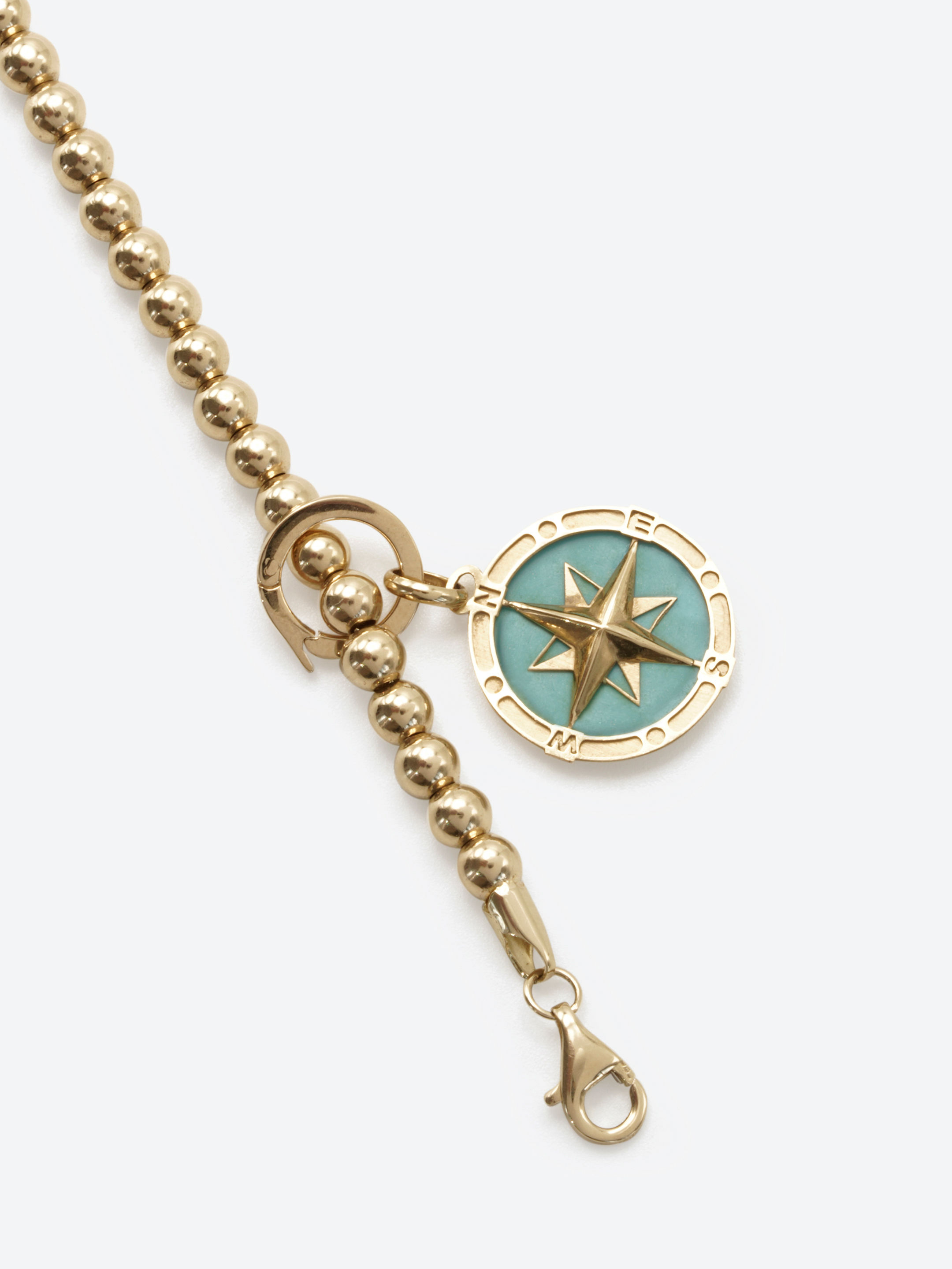 Chain bracelet with turquoise medallion by Kelly Fletcher Jewelry