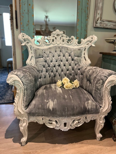 Stunning Artisan Painted French Style Chair