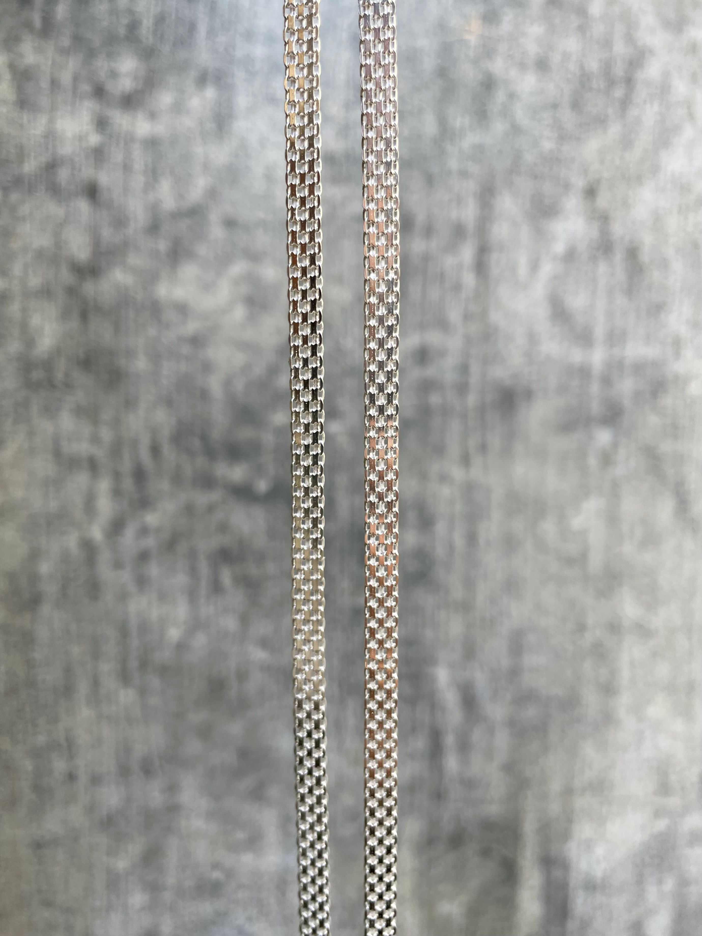 Flat lace anklet | Summer Silver Chain