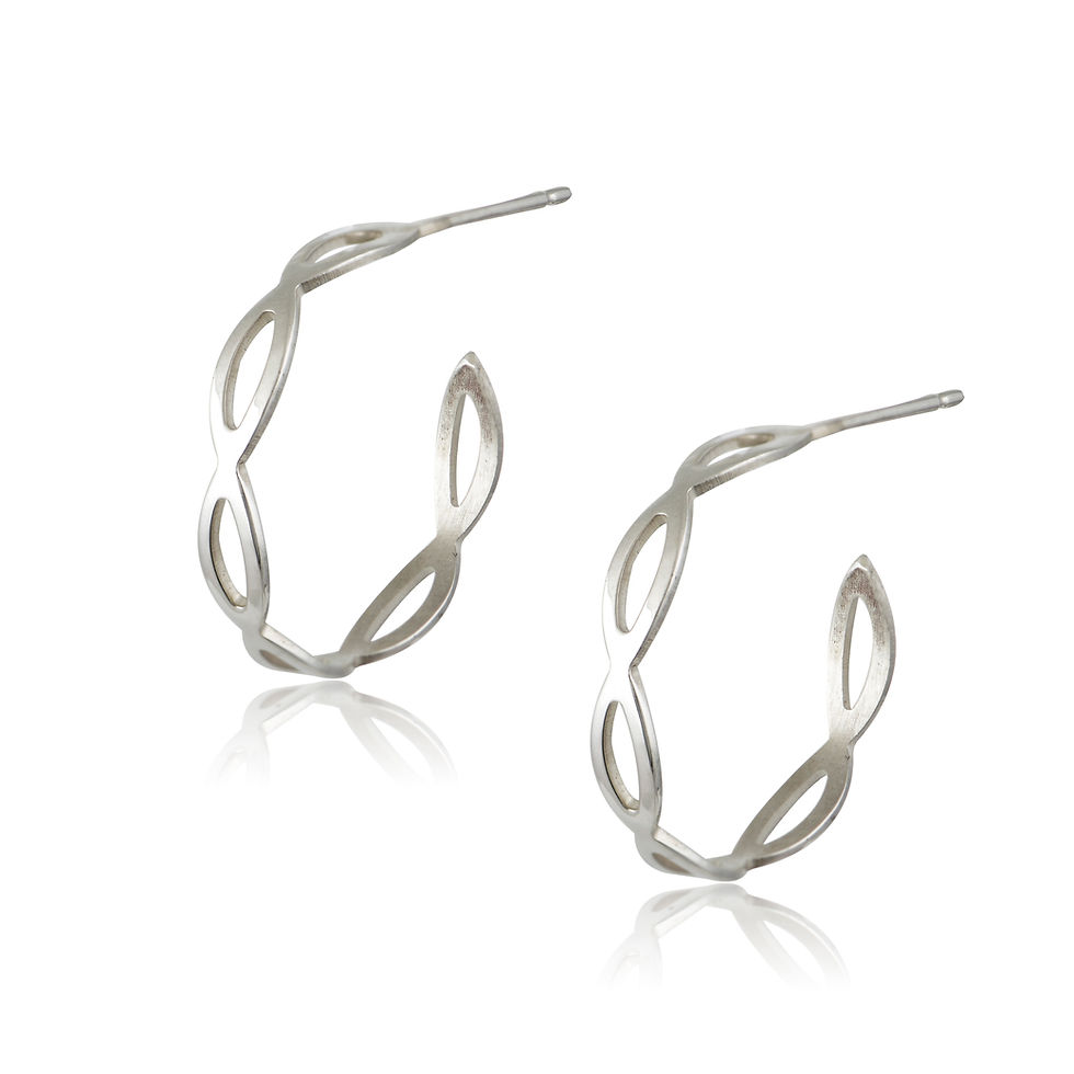 Thumbnail: Small geometric Hoop Earrings