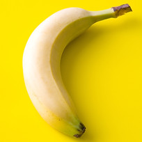 Banana on yellow BG