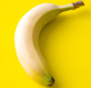 Banana on yellow BG