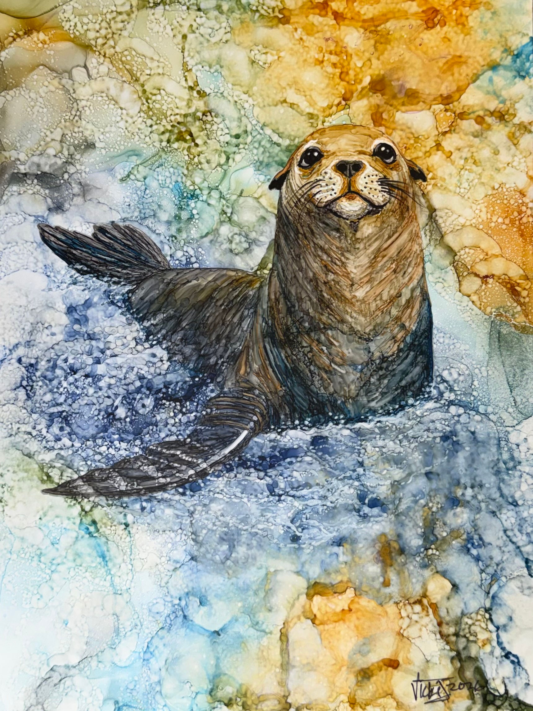 Making Waves – Sea Lion Fine Art Print