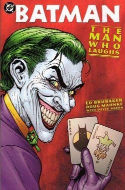 Batman comics artwork accompanying the section on Batman: The Man Who Laughs.