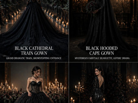 12 Black Wedding Dresses Trending for Halloween Brides in 2026