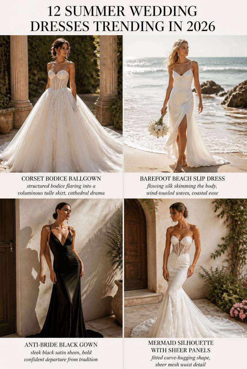 12 Summer Wedding Dresses Trending for Brides in 2026