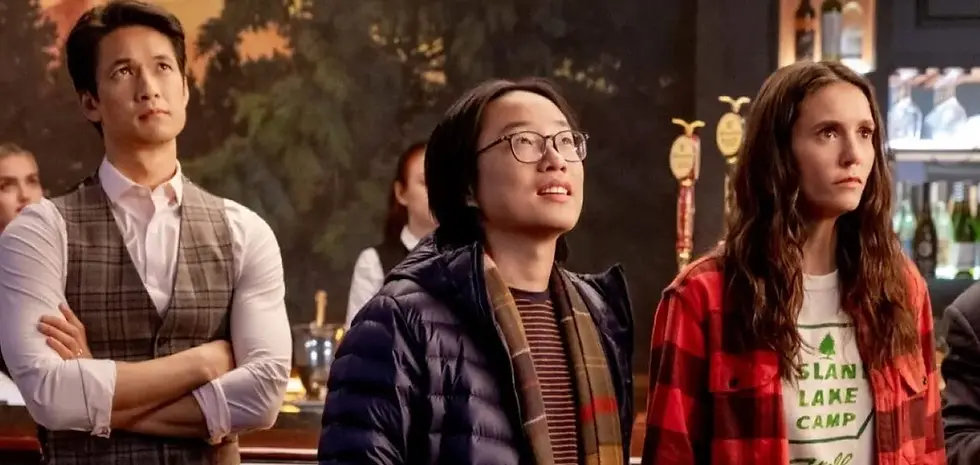 Still from Love Hard, a Christmas rom-com