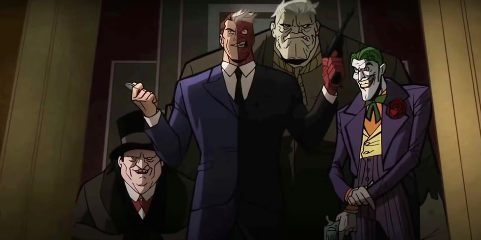 Batman animation artwork accompanying the section on Batman: The Long Halloween, Part Two (2021).