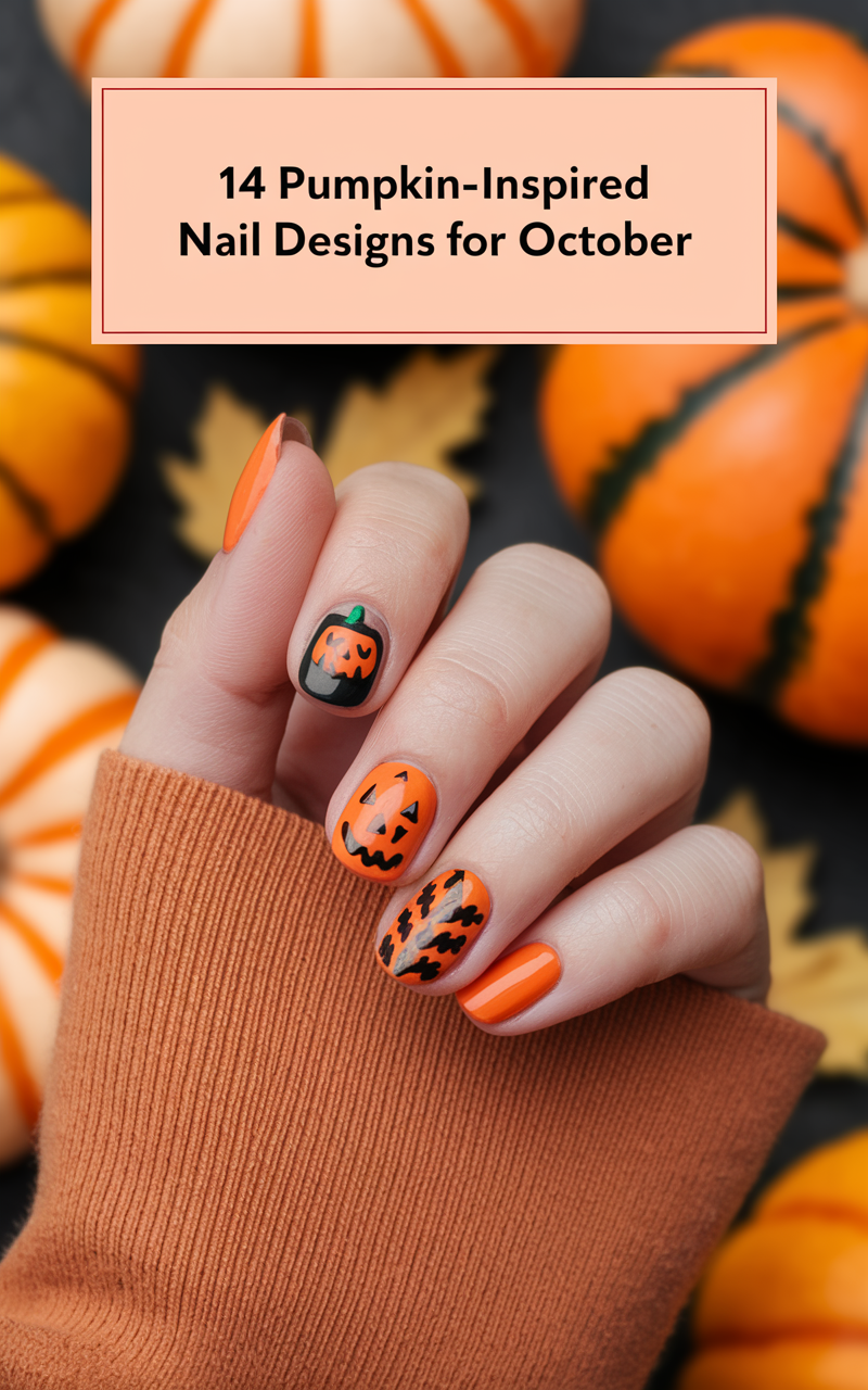 14 Pumpkin-Inspired Nail Designs for October